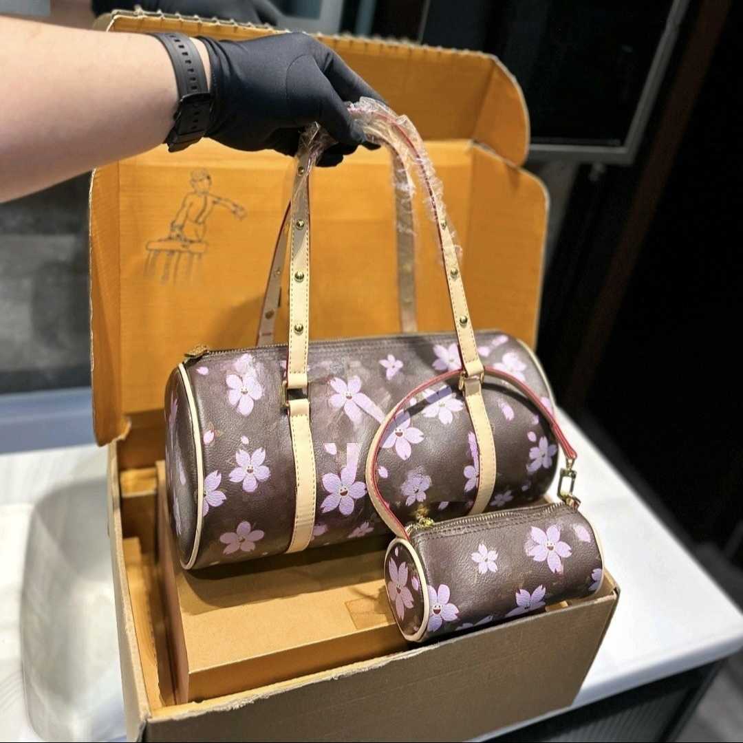 designer shoulder Bag sakura takashi murakami Evening Bags 10A vintage blossom cherry flower leather crossbody luxury women Handbag fashion Womens M