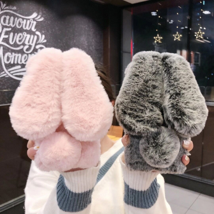 Plush Doll Phone Case for iPhone 16 15 14 13 Pro 12 11 Max Plus 16Pro Rabbit shaped 15pro 16promax Phone Case Soft 14pro 15promax Cover Cute 12pr