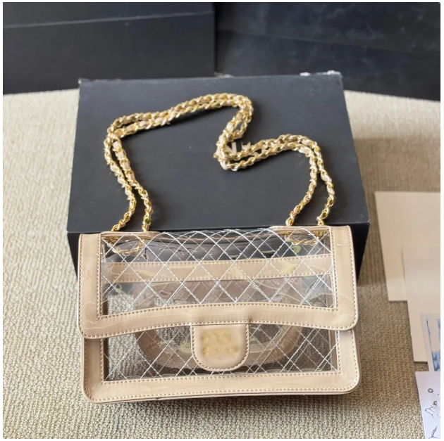 sac 5A créateur de mode haut de gamme de qualité luxe classique vieille fleur transparente Tolle à main