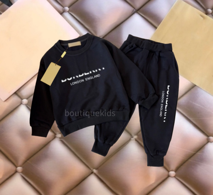 Autumn Baby Girl Boy Designer Clothes Set Children Printing Sweatshirt Top And Pants 2 Piece Suit Brand Kid Tracksuit M260305-image-1096279782