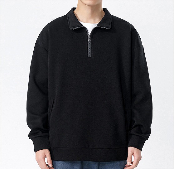 366 sweat-shirt à col roulé pour hommes automne et hiver épaissi tendance solide