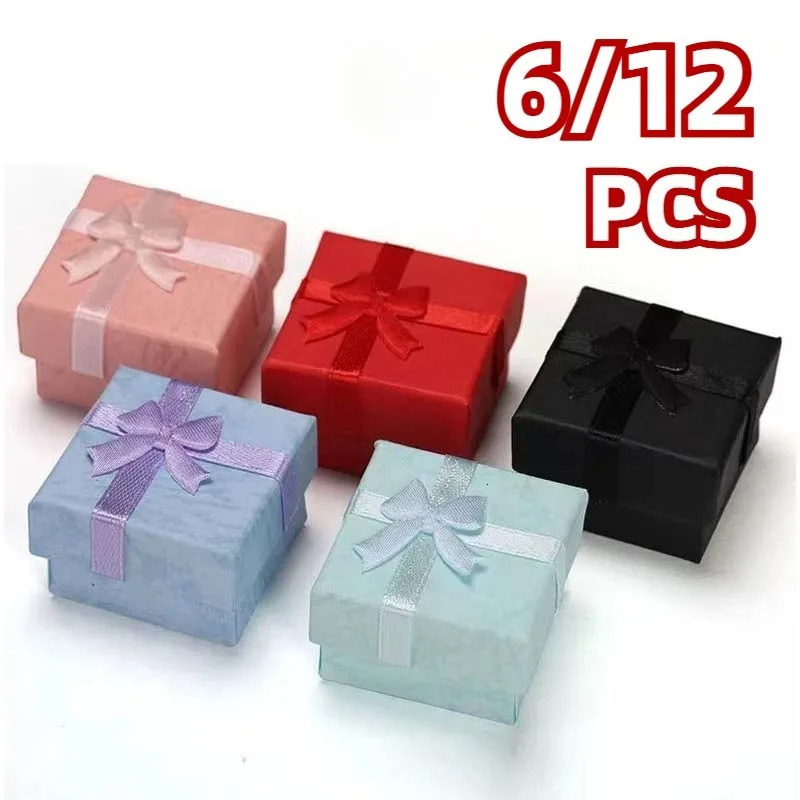 612 pièces boîte de rangement d'anneau multicolore bijoux collier boucles d'oreilles saint valentin anniversaire cadeau de mariage emballage de n