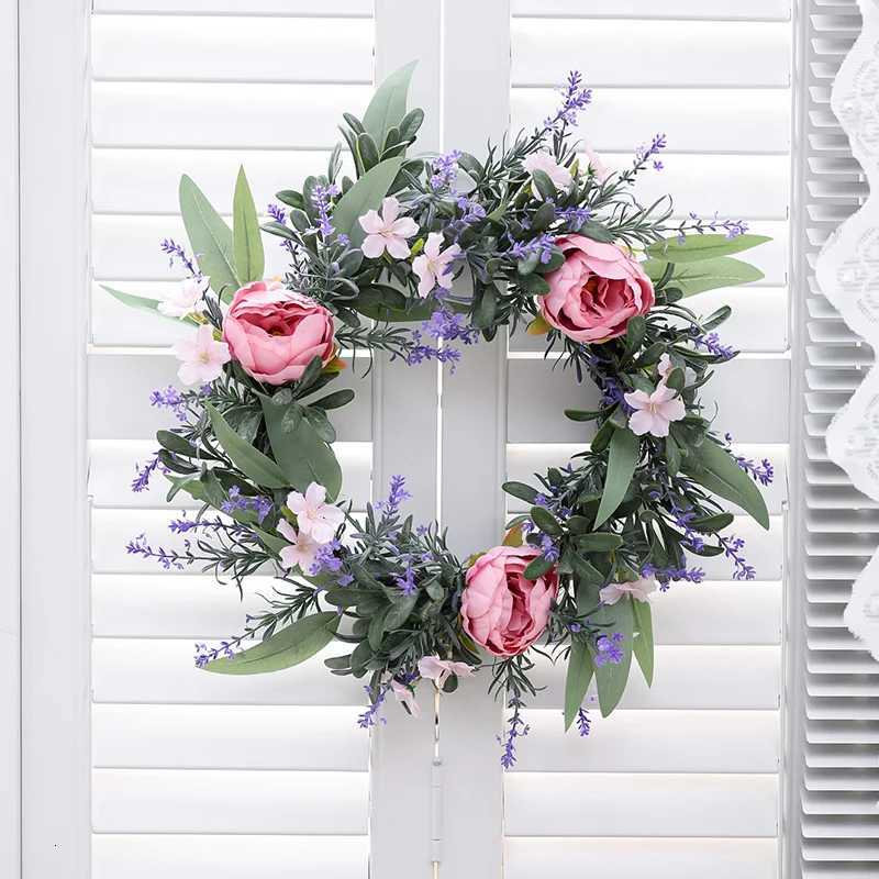 1 PC artificial flower wreath Suitable for decoration in hotels and cafes as well as for use at holiday parties and home decor C251126-image-1086198136