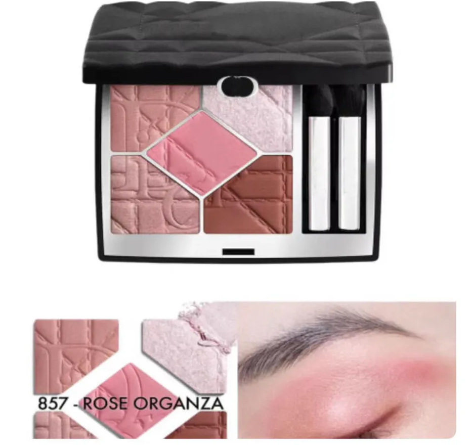 Top Qualité 5 Couleurs Palette de Fard à Paupières en cuir Couleur Fard à Paupières Garde-robe LongWear Palette de Poudre Crémeuse Modèle de Diam