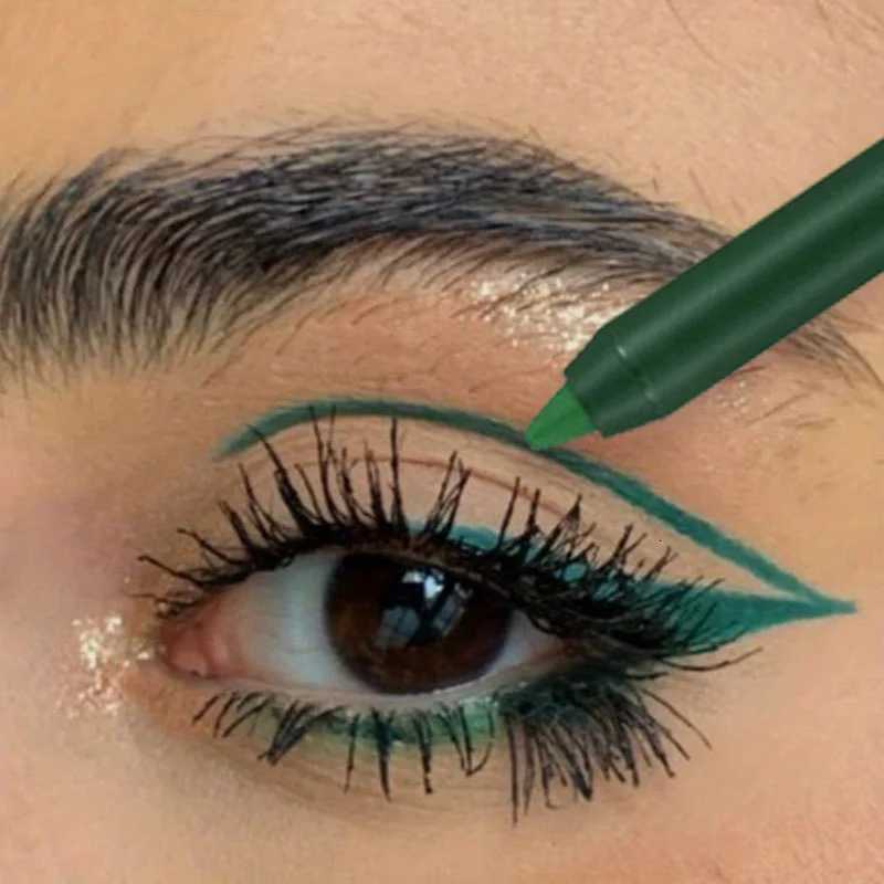 Matte Smooth Green Black Eyeliner Gel Pencil Fast-drying Waterproof Anti-sweat Lasting Eyeliner Pen Eye Beauty Makeup CosmeticsT251126-image-1086123829