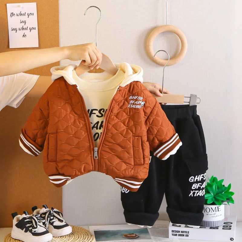 New Winter Baby Girls Clothes Children Boys Thick Warm Hooded Jacket T-Shirt Pants 3Pcs/Sets Kids Clothing Set Infant Tracksuits H251208-image-1087662277