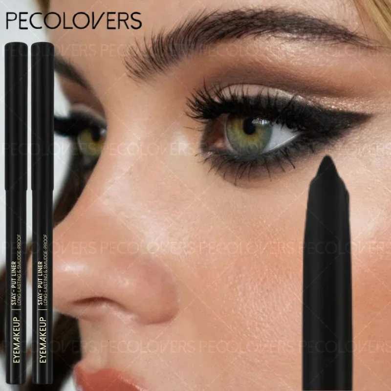 2pcs Waterproof Black Eyeliner Gel Pencil Lasting Natural Smooth Easy Wear Matte Quick Drying Non-Smudge Eyeliner Gel Pen MakeupT251126-image-1086124186