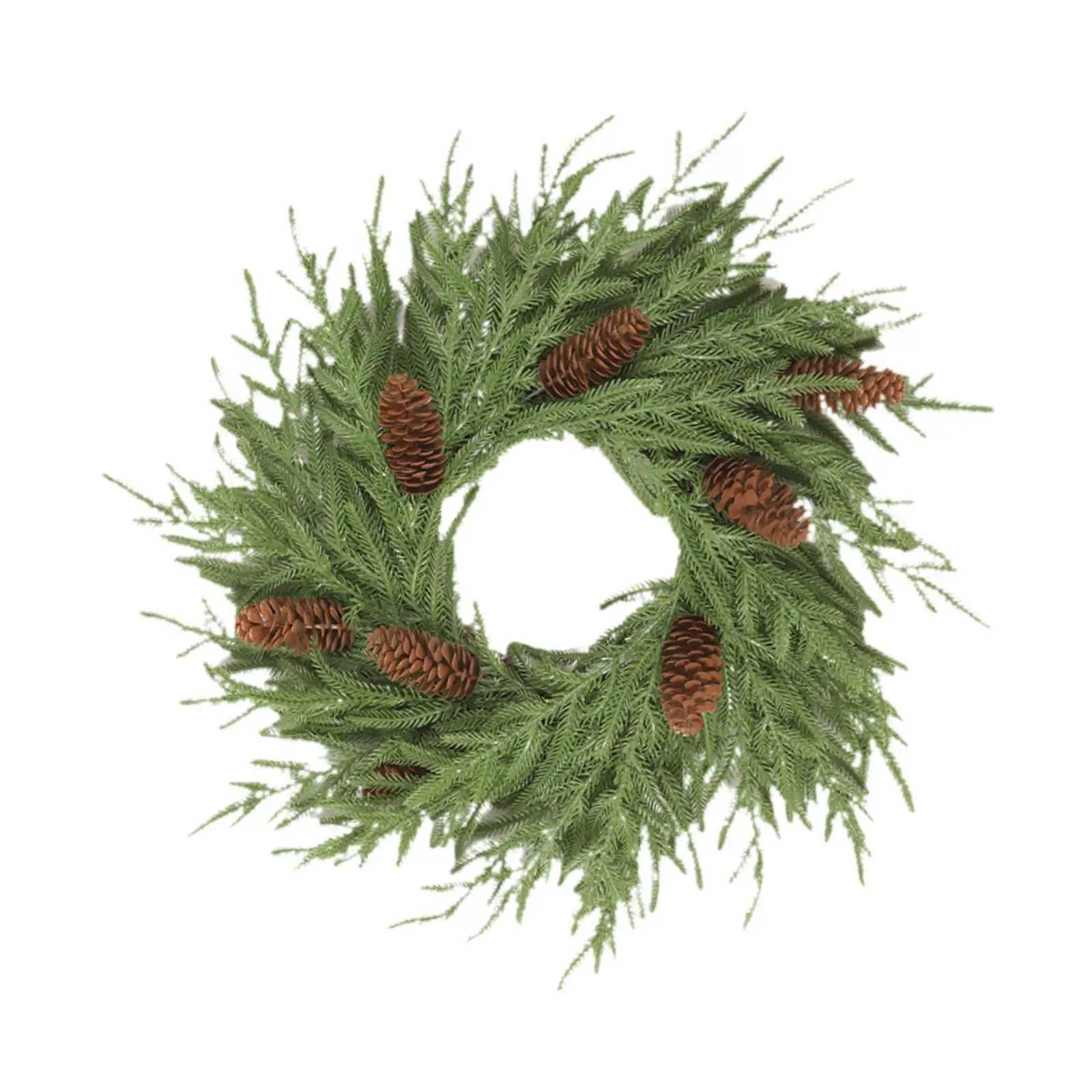 Front Door WreathArtificial Greenery WreathFestival GiftOrnament Xmas Christmas Wreath Winter Garland for Wall Home Decor C251126-image-1086195235