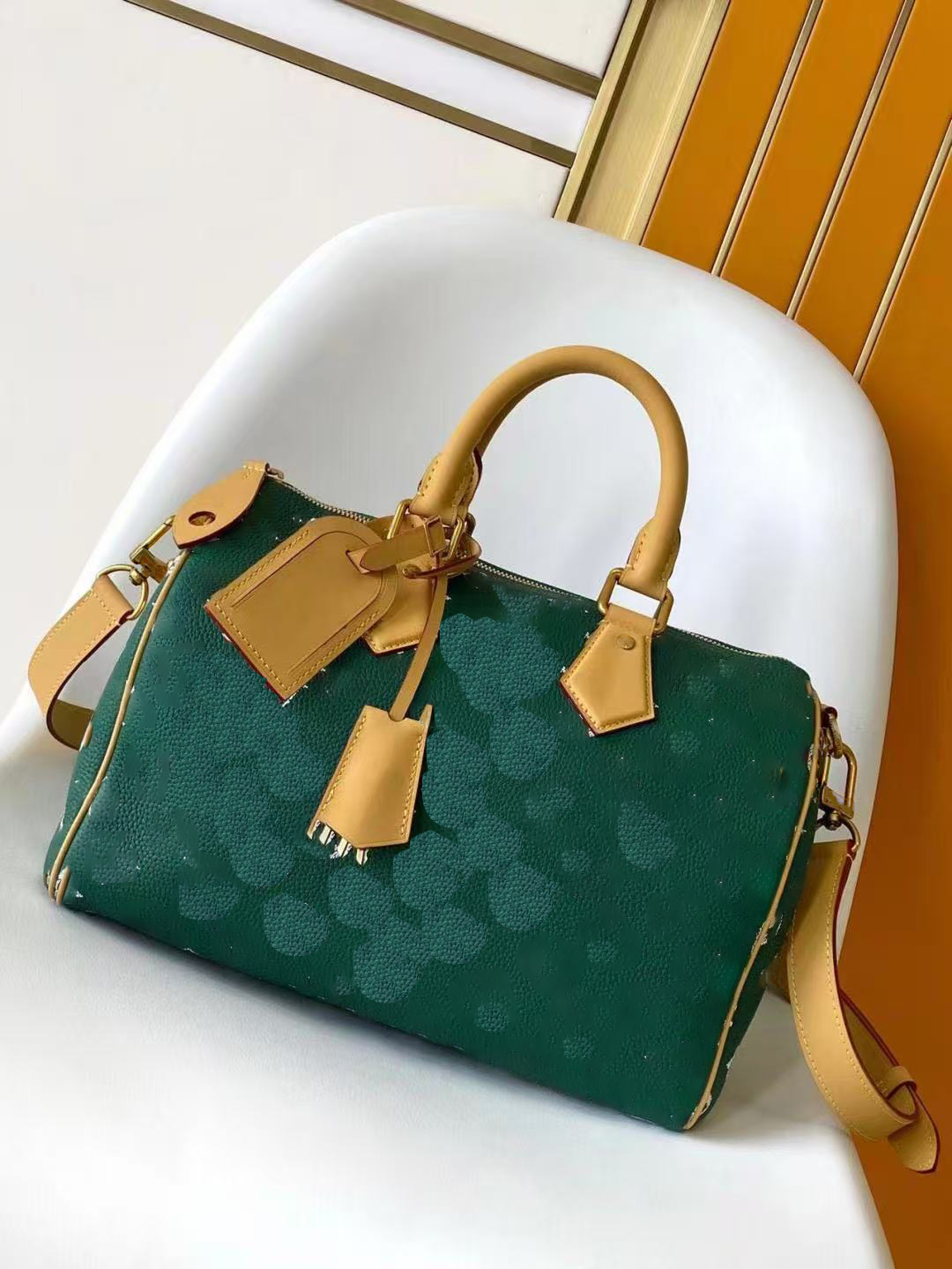 10A Sac fourre-tout élégant en cuir véritable à motifs floraux pour femmes - Style polyvalent