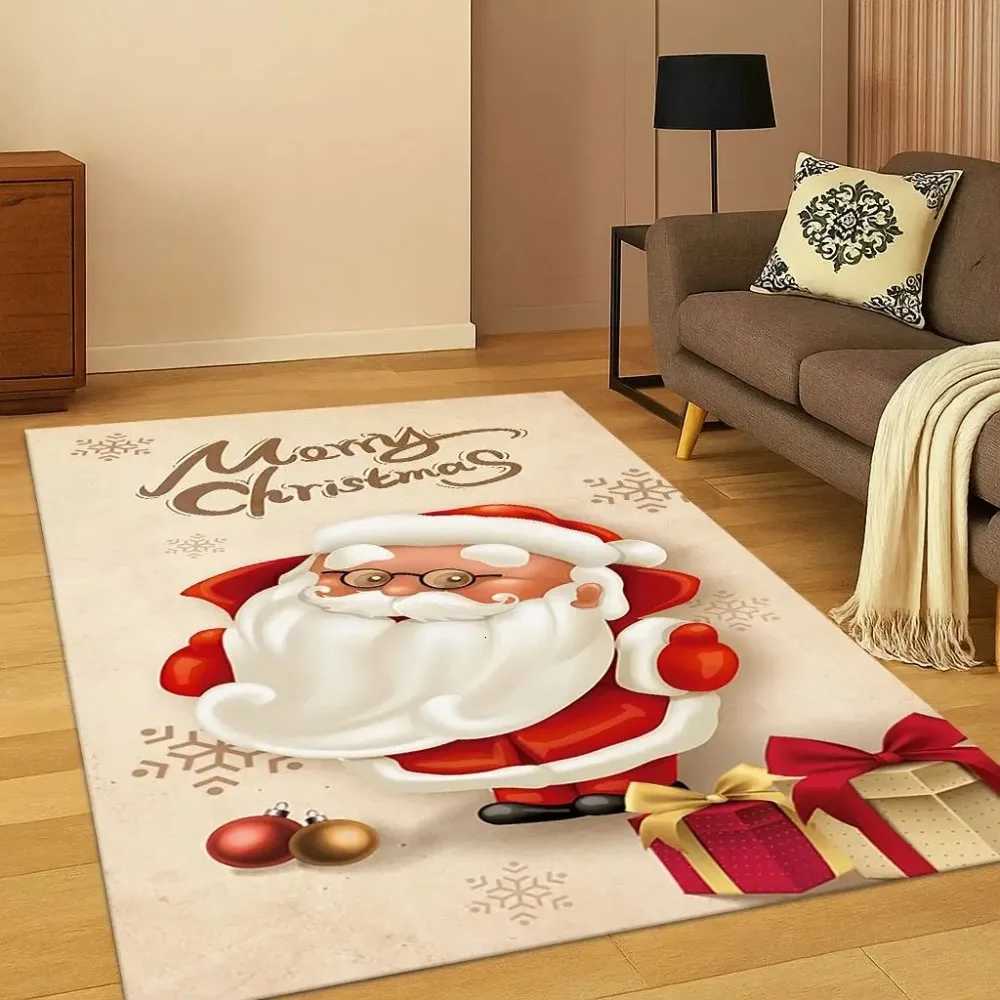 Merry Christmas Tree Santa Claus Cartoon Carpet Rug for Living Room Bedroom Doormat Kitchen Decor Home Rugs for BedroomM251126-image-1086171859