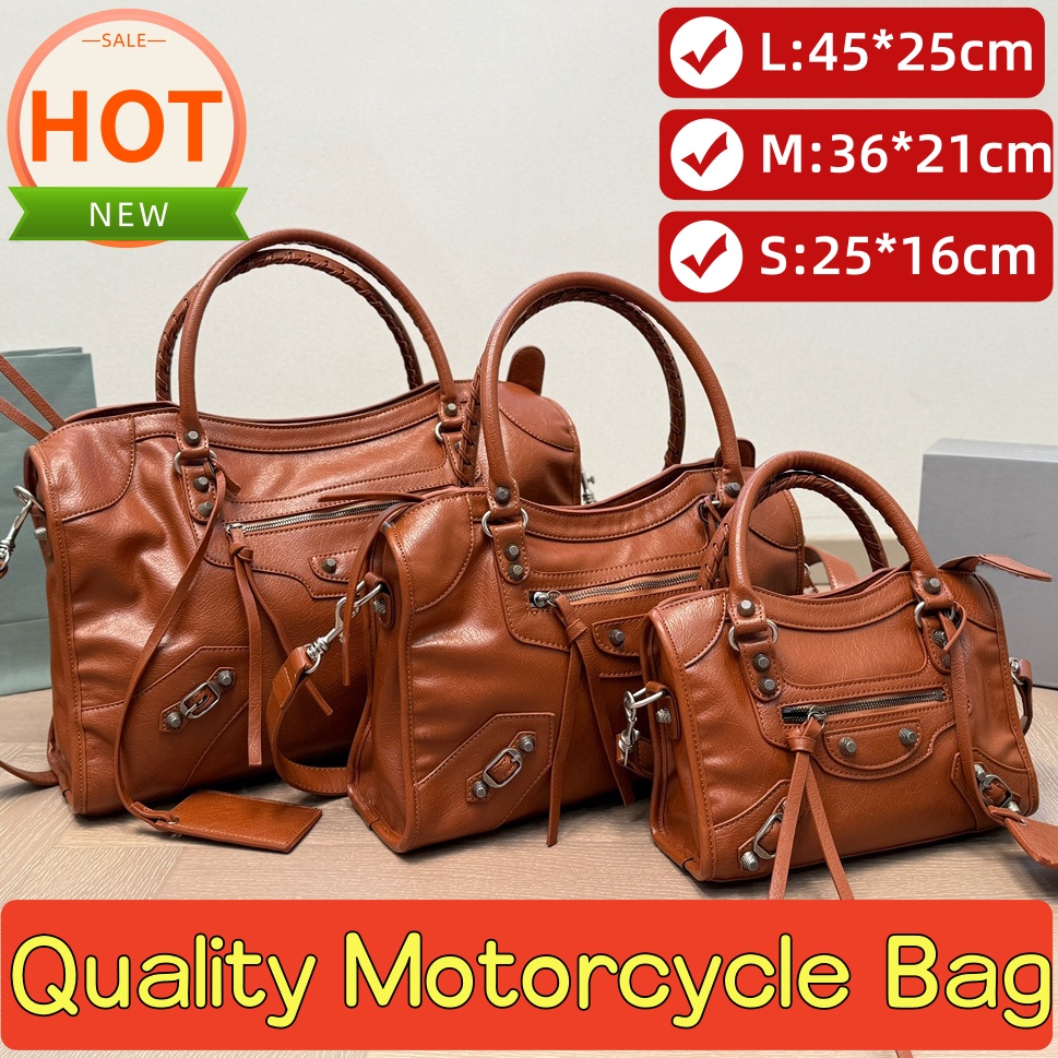 Designer bag Motorcycle-style Bag 3-size shoulder bag high-quality leather soft fabric handbag large capacity shopping bag medium shoulder bag small