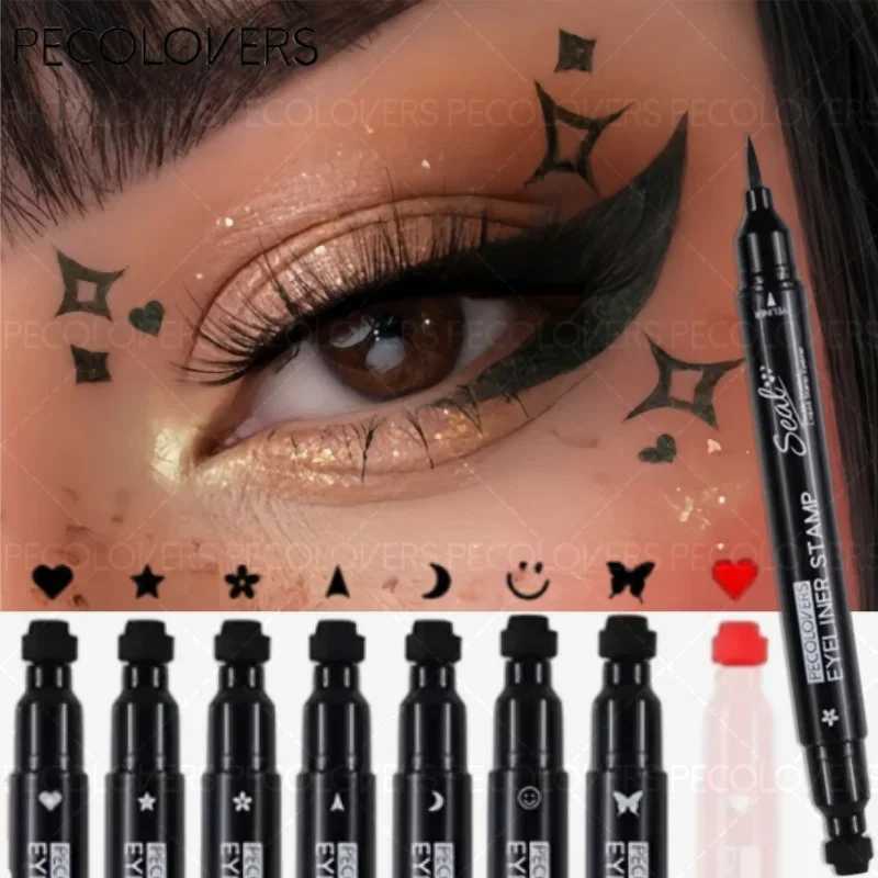 Double Head Eyeliner Stamp Seal Pen Long Lasting Waterproof Fast Dry Eye Liner Liquid Black Pencil Make-up for Women CosmeticsT251126-image-1086122200