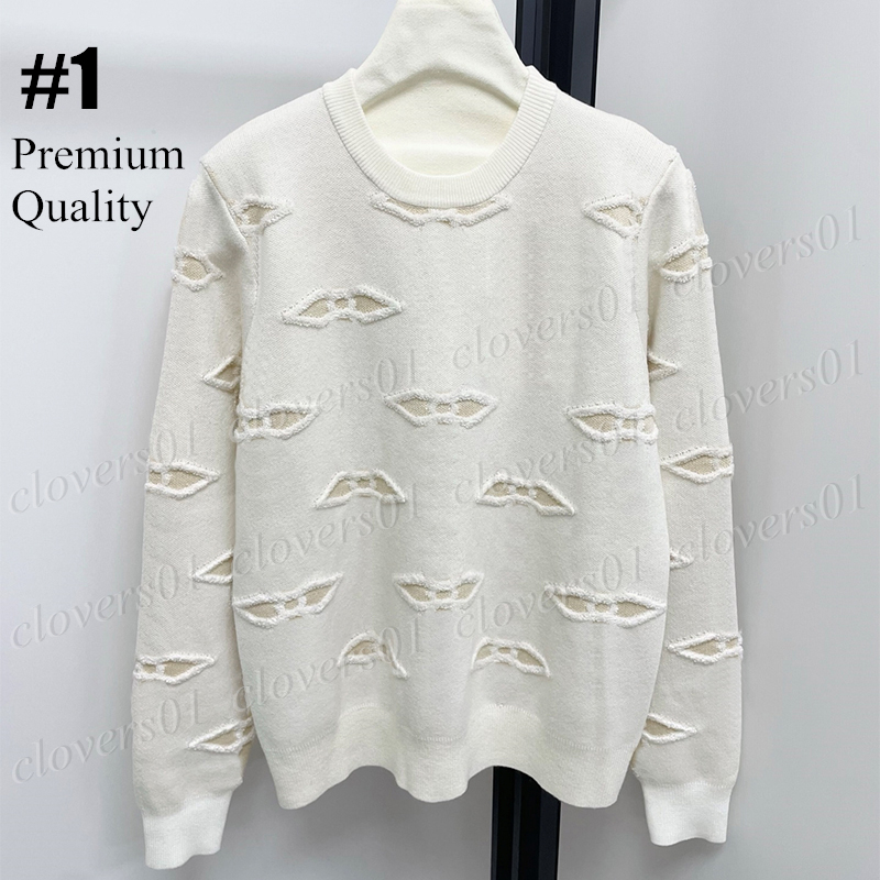(Premium Quality) Women's Round-neck Sweater Ladies' Sweater Knitwear Pullover-image-973669441