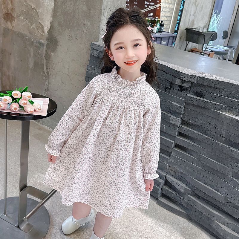 D783 Pastel Hued Childs Gown: A Versatile Wardrobe Staple Featuring Delicate Bloom Patterns-image-1086092060