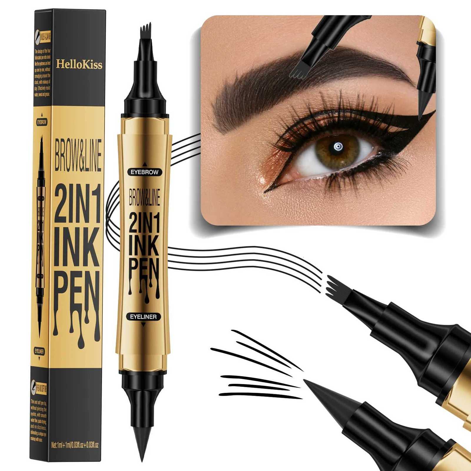 4 Colors Long-lasting liquid Eyebrow pencil Ultra-fine anti-stain waterproof and perspiration-proof quick drying EyelinerT251126-image-1086122798