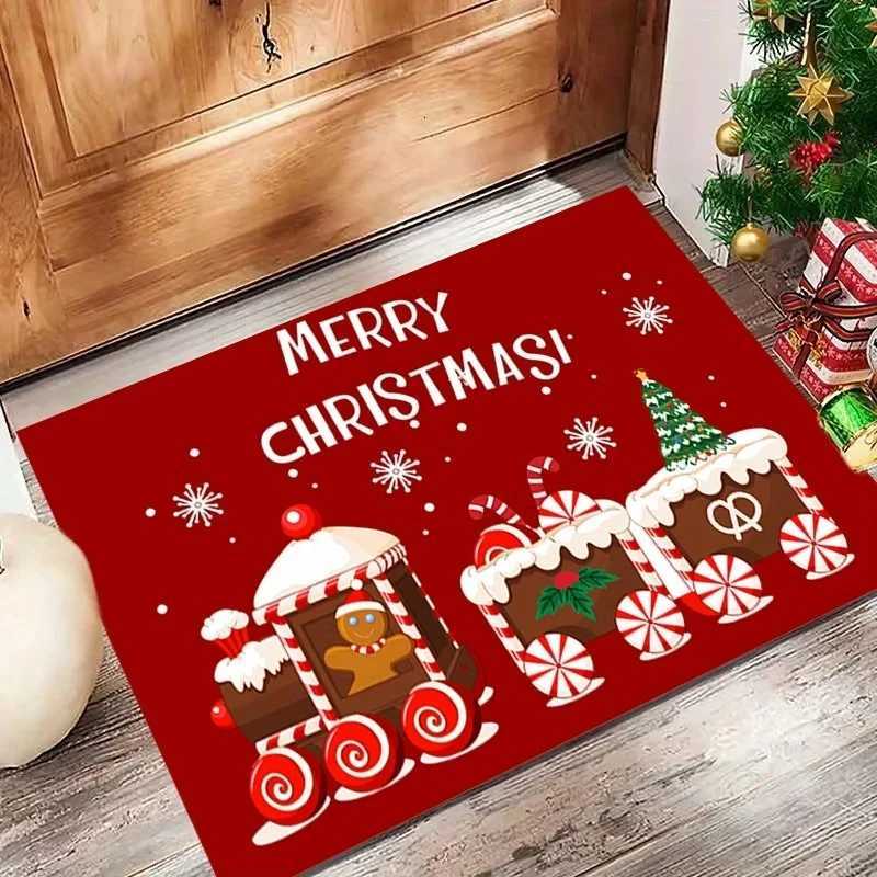 Christmas Carpet Gift Red Festive Soft Living Room Carpet Rug for Bedroom Doormat Welcome Mat Outdoor Carpet Home DecorationM251126-image-1086170806