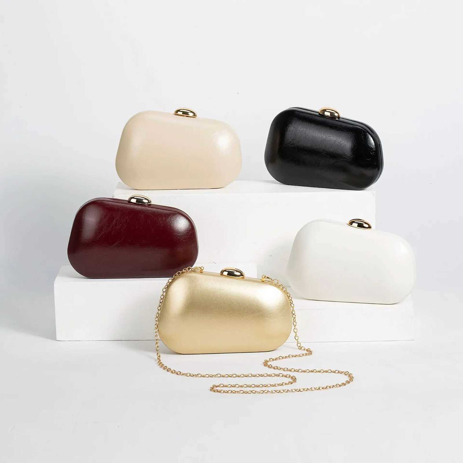 Sac à main Nouvelle Mode Bandoulière Épaule Soirée En Cuir Pu Embrayage Parties Sac Carré Original Marques De Luxe Sacs Doré Pochette Mer W251126