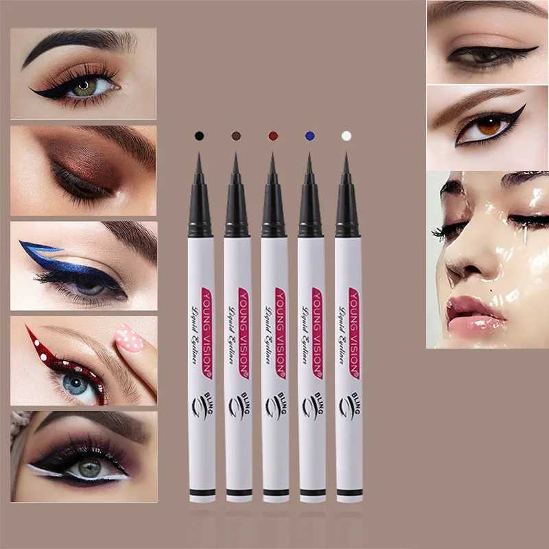 5color waterproof color eyeliner pen sponge head eyeliner liquid quick drying 5 colors optionalT251126-image-1086123906