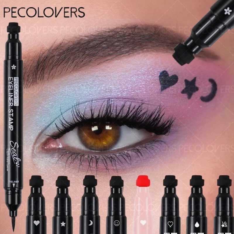 Fast Dry Double Head Eyeliner Stamp Seal Pen Long LastingEye Liner Liquid Black Pencil Make-up for Women CosmeticsT251126-image-1086123163