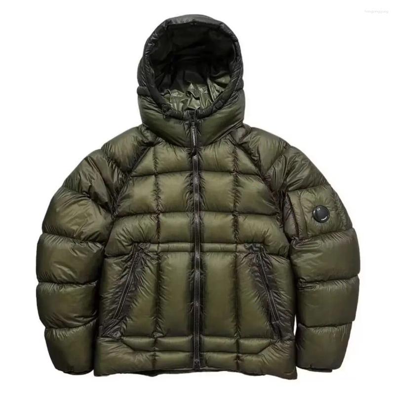 Companyyyy Men's Jackets Nylon Outercoat Urban Military Functional Coat Windproof Flannel Lining Thermal Down Jacket Goggle Hood Company Green