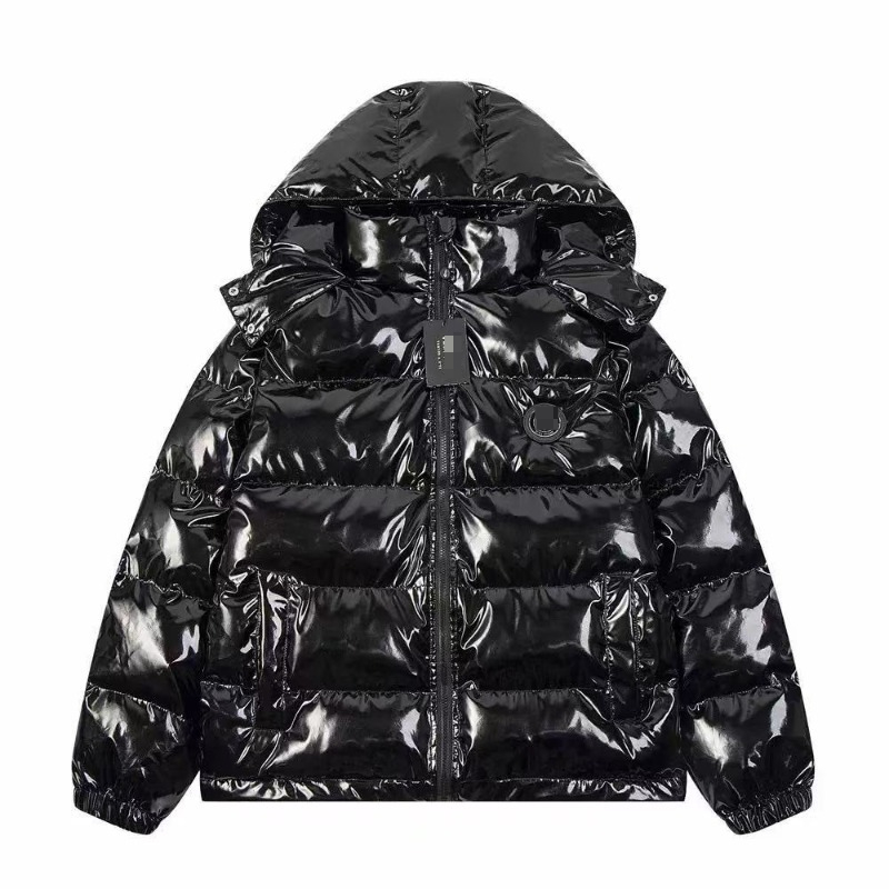 Fashionable, loose and comfortable coat, detachable hat, shiny PU leather cotton jacket, thickened warm cotton jacket, bread jacket