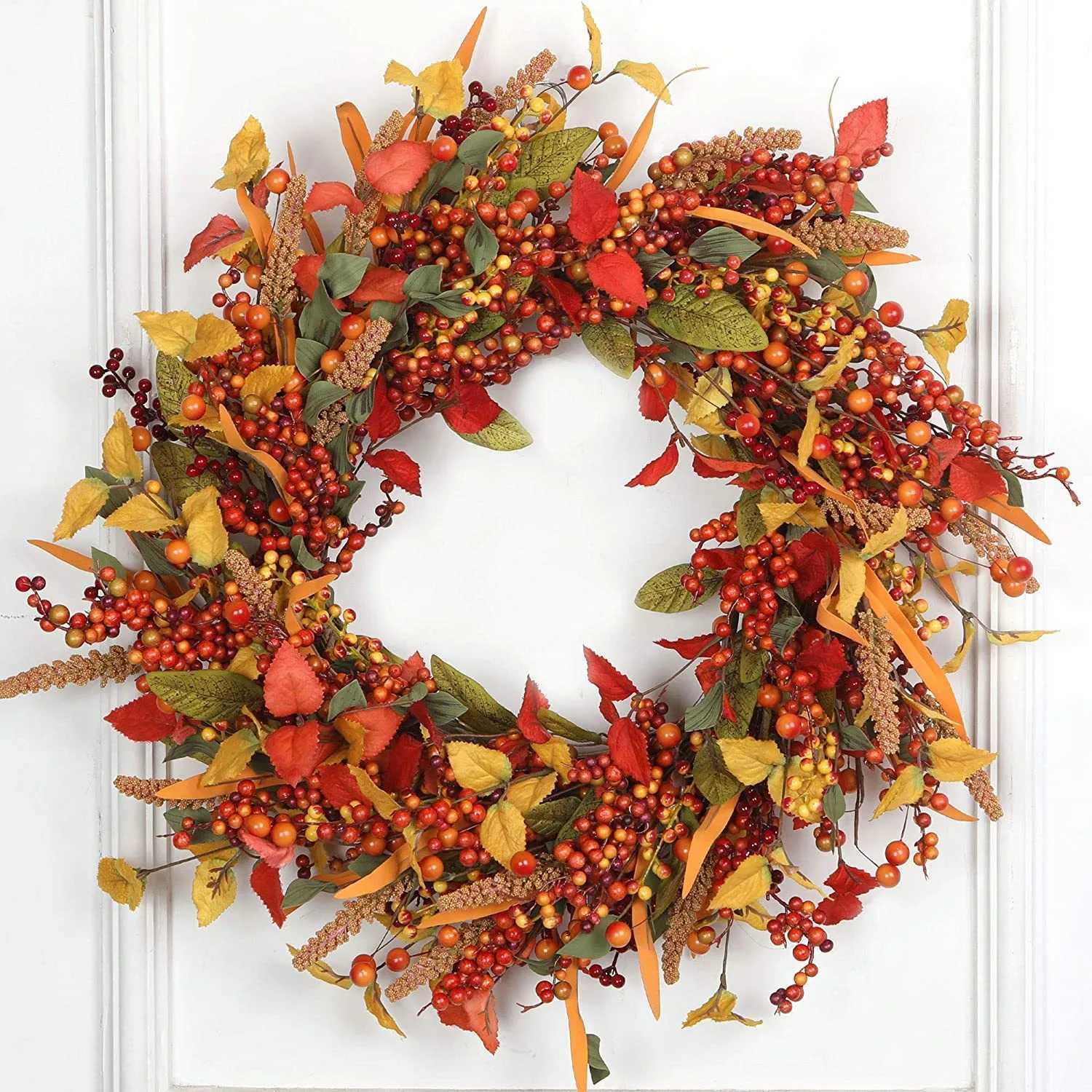 Autumn Vineyard Wreath Thanksgiving Christmas Wreath Door Decoration Home Door Hanging Door Decoration Wreath C251126-image-1086197006