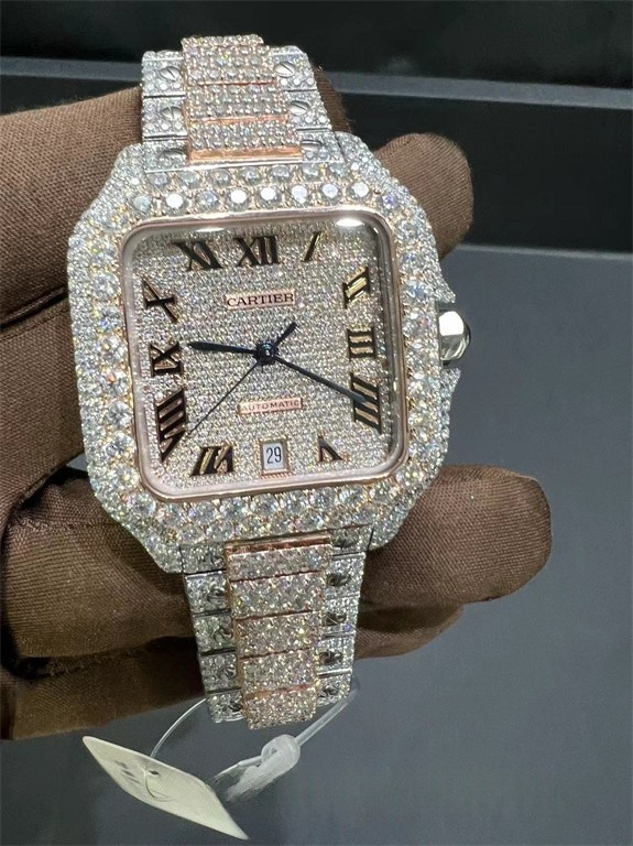 High precision tactical mechanical watch VVS Top Quality Automatic Mechanical Iced Out Designer Moissanite Pass test Dia Watches for Men Women rapid