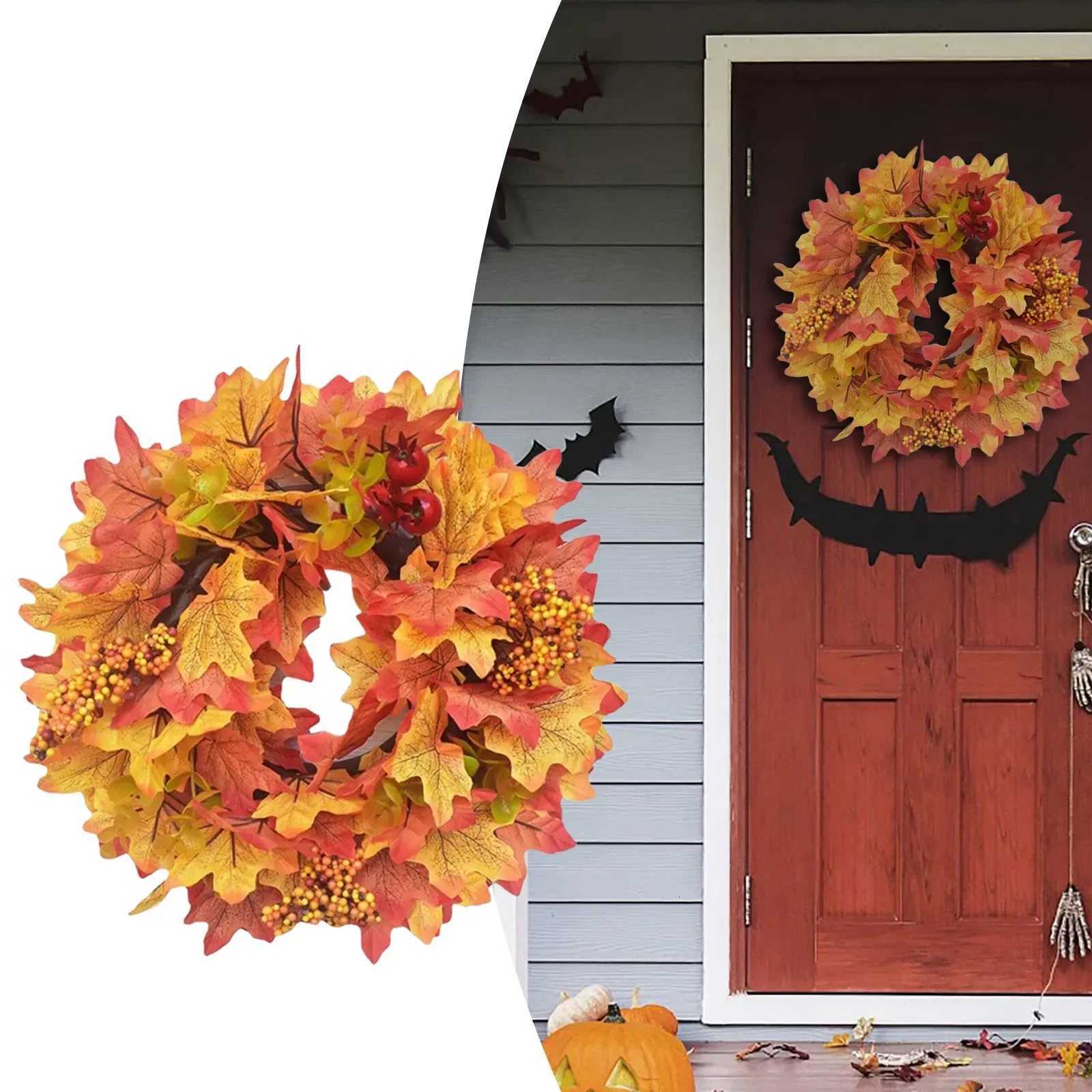 30CM Artificial Maple Leaves Autumn Silk Fall Leaf For Thanksgiving Halloween Christmas Home Decoration Wedding Party Craft C251126-image-1086197328