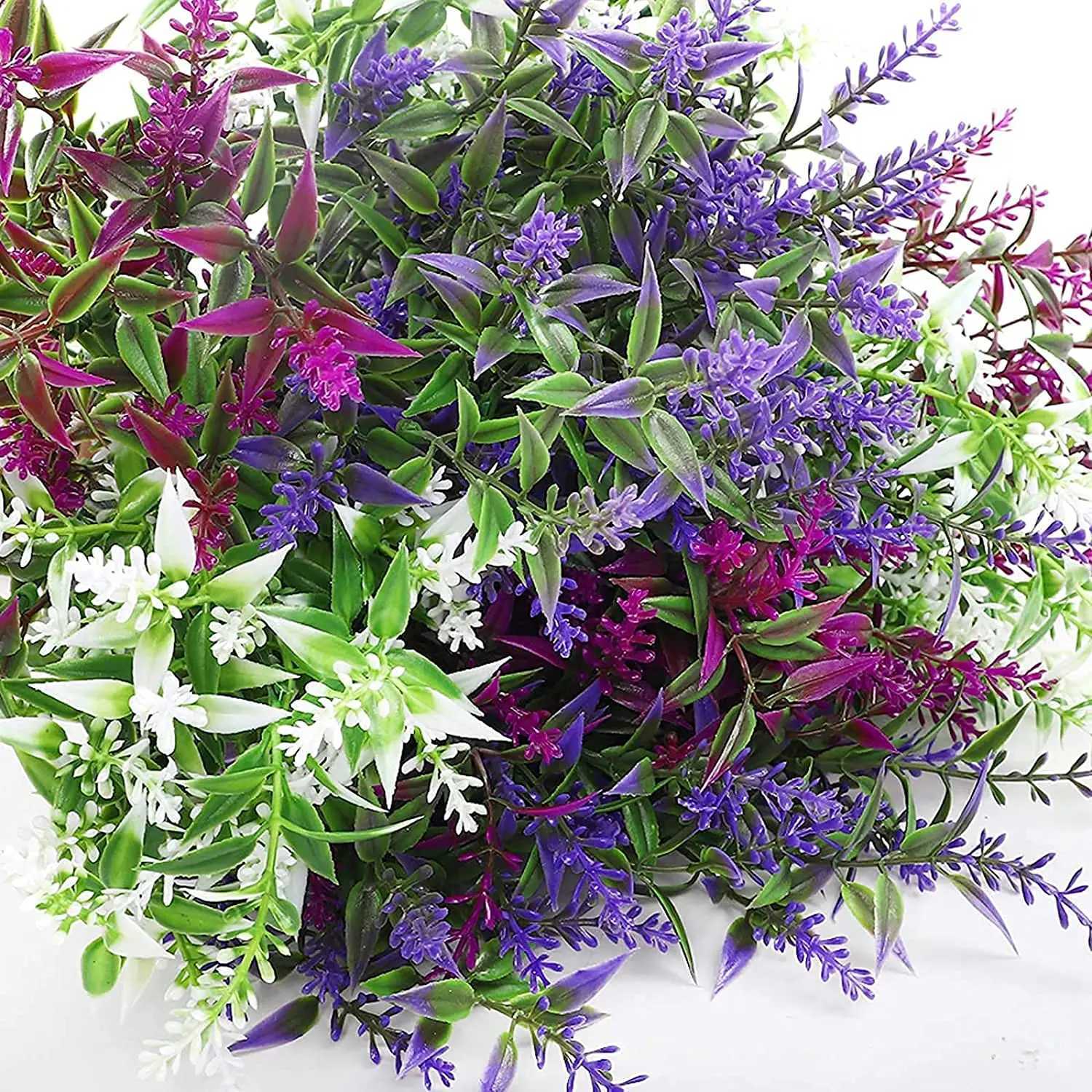2PCS Artificial Flowers Outdoor UV Resistant for Outdoor Lavender Flowers for Outside Garden Porch Window Hanging Planters Decor C251126-image-1086195202