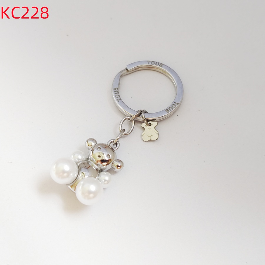 Hot Sale Fashion Women Girls Silver Gold Stainless Steel White Pearl Round Circle Keychain Rings Jewelry A Gift-image-1055275062