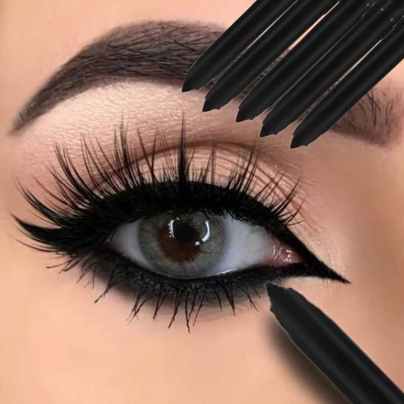 5PCS Waterproof Black Eyeliner Gel Pencil Lasting Natural Easy Wear Matte Quick Drying Non-Smudge Eye Liner Gel Pen MakeupT251126-image-1086122559