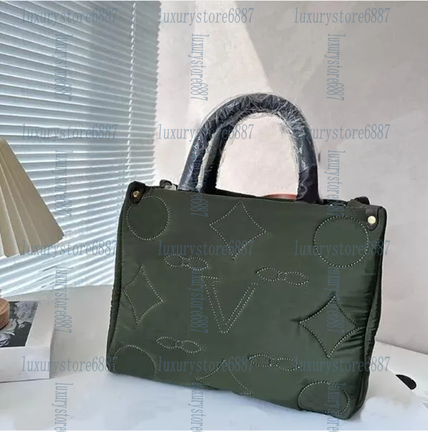 10A QUALITY Winter Designer Bags Womens Feather Down Totes Large Soft Handbags Men Boston Shopping Bag Crossbody with Classic Embroidery Letter New