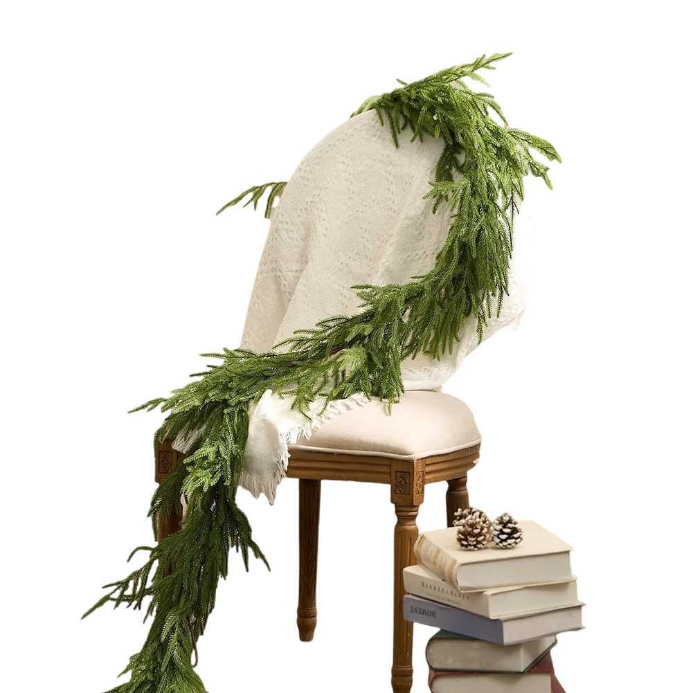 6/9 Ft Christmas Garland Real Touch Artificial Greenery Garland Winter Pine Garland for Christmas Decorations C251126-image-1086196198