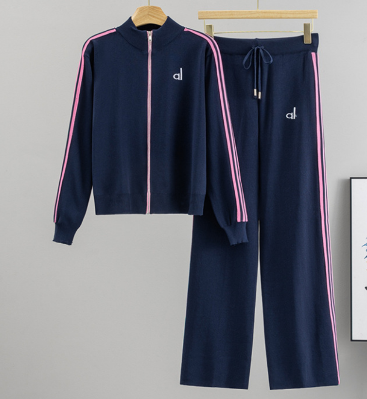 Women's Tracksuits Embossing Tracksuits Sweat Suits Women Zipper Jacket and Trousers Two Piece Sets Free Ship