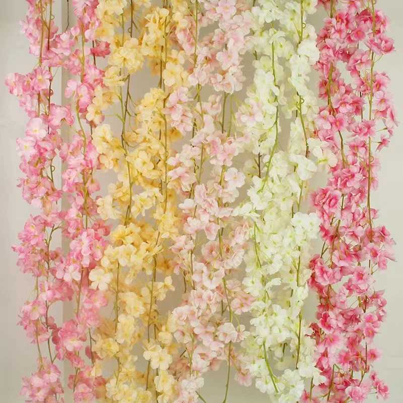 180CM 135 Heads Artificial Cherry Blossom Flower Vine Hanging Flowers Garland for Wedding Party Home Decor Japanese Kawaii Decor C251126-image-1086198176