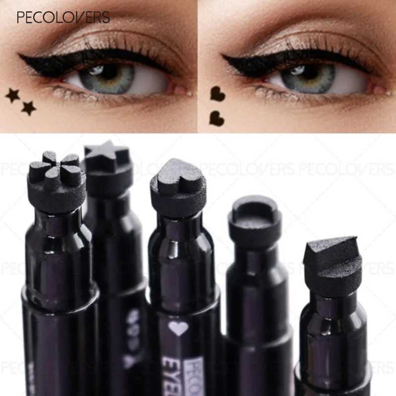 Stamp Eyeliner Various Stamp Shapes Double-ended Eyeliner Quick Drying Liquid Eyeliner Eye MakeupT251126-image-1086124128