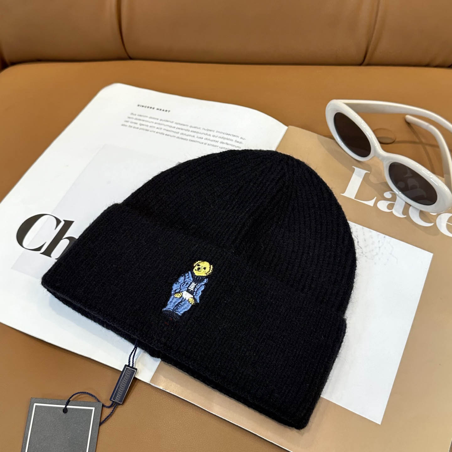 Designer Bear Beanie Hats Knitting Warm Winter Beanies Brand Knitted Sweater Cap Unisex Knit Hat for Men Women Bonnet Multiple Shades