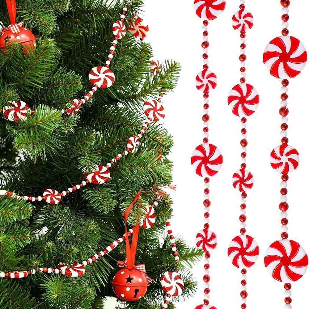24m Christmas Acrylic Bead Candy Garland Circle Christmas Tree Decoration For Home Party Garland Banner New Year Wall Ornament C251126-image-1086194942