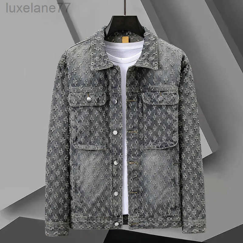 Spring Autumn Mens Denim Jackets Loosen Fit Vintage Jeans Coats Males Casual Clothes 250
