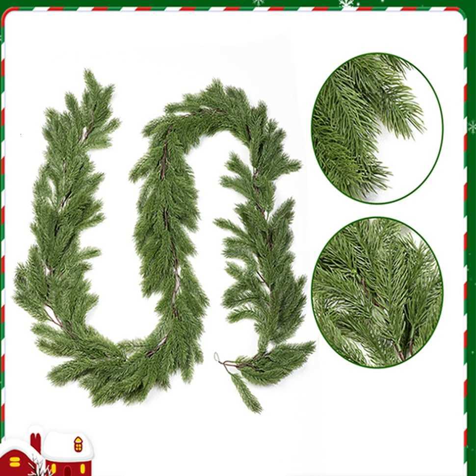 Artificial Green Plants Christmas Tree Garland Wreath Home Room Decor Outdoor Yard Long Pine Trees Rattan Hanging Accessory Arch C251126-image-1086197523
