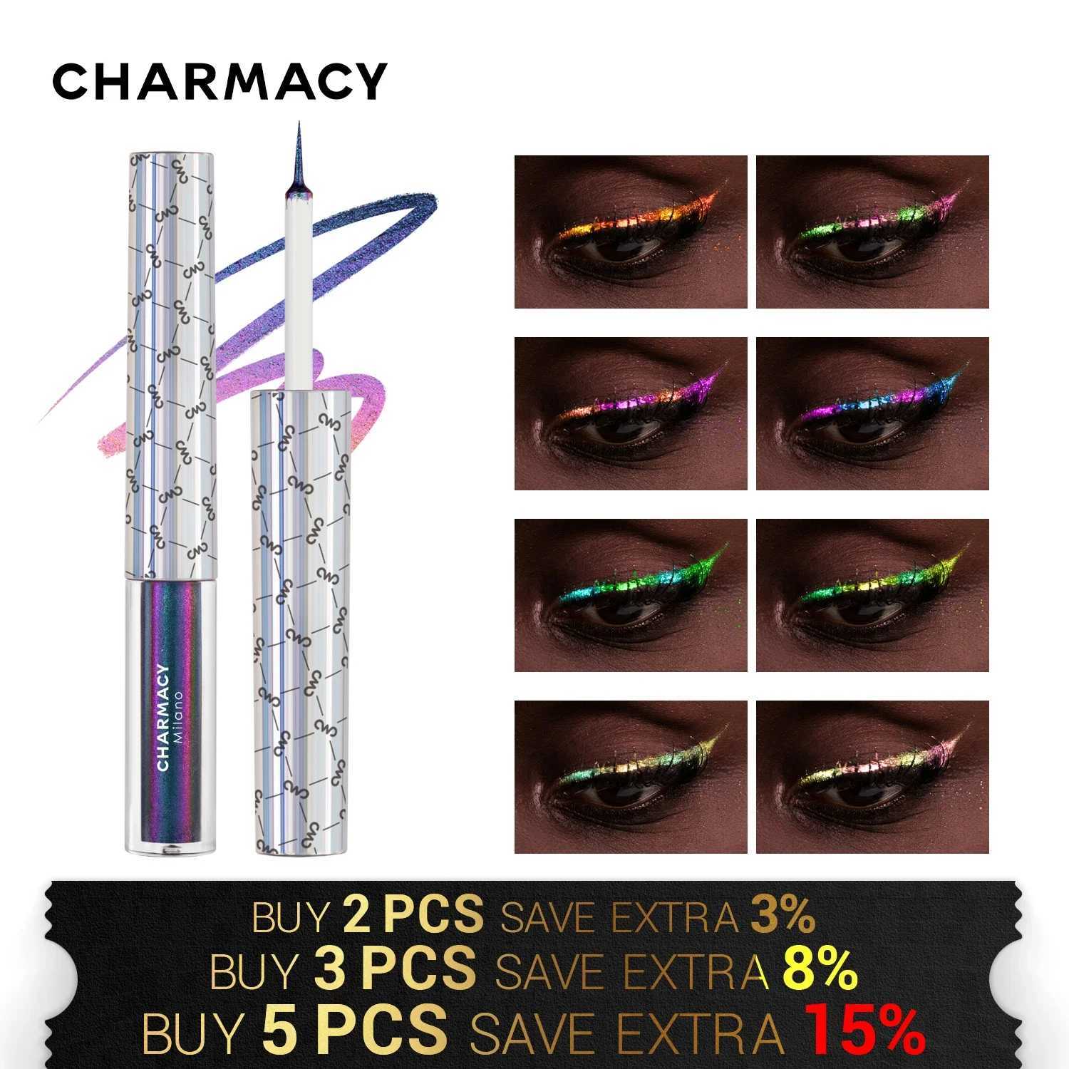 CHARMACY New 8 Color Duochrome Eyeliner Set High Pigment Glitter Eyeliner Set Waterproof Liquid Eye Liner For Women CosmeticsT251126-image-1086121978