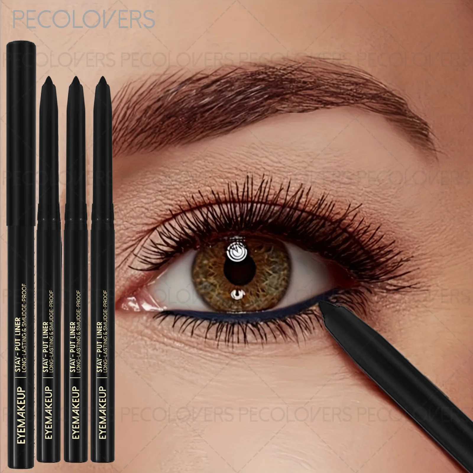 1 Set 3 Pcs Black Gel Matte Smooth Glide Eyeliner Ultra-Smooth Eyeiner Pen For All Types Easy To Slide Blend Perfect GiftsT251126-image-1086123400