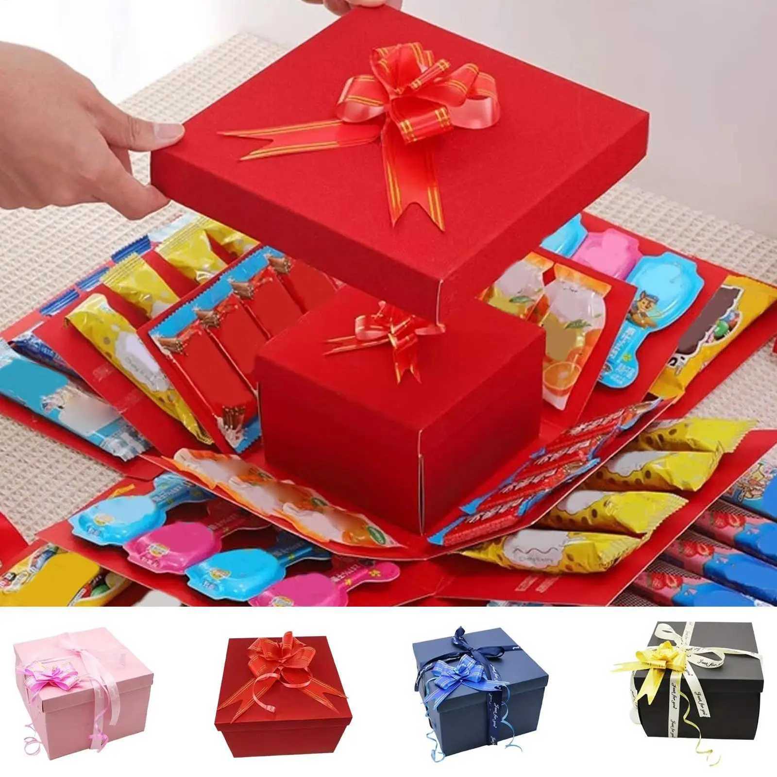 DIY Photo Album Box Scrapbook 5-Layer Reusable Wrapping Supplies Love Memory Photo Box Lovely Surprise Couple Box 32x22cm H251127-image-1086327073