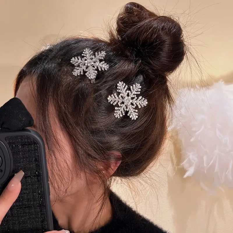 Sliver Snowflake Hair Clips Pins Holiday Hair Accessories Christmas Sparkly Cute Hair Pins Small Hair Barrettes for Women GirlsM251127-image-1086324049