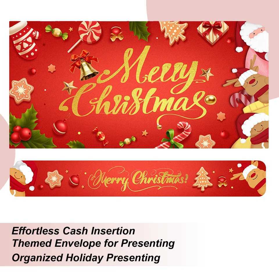 Christmas Cash Envelopes Santa Theme Party Supplies Christmas Santa Cash Holder With 6 Slots For Kid For Men Women Girls Youth C251127-image-1086357103