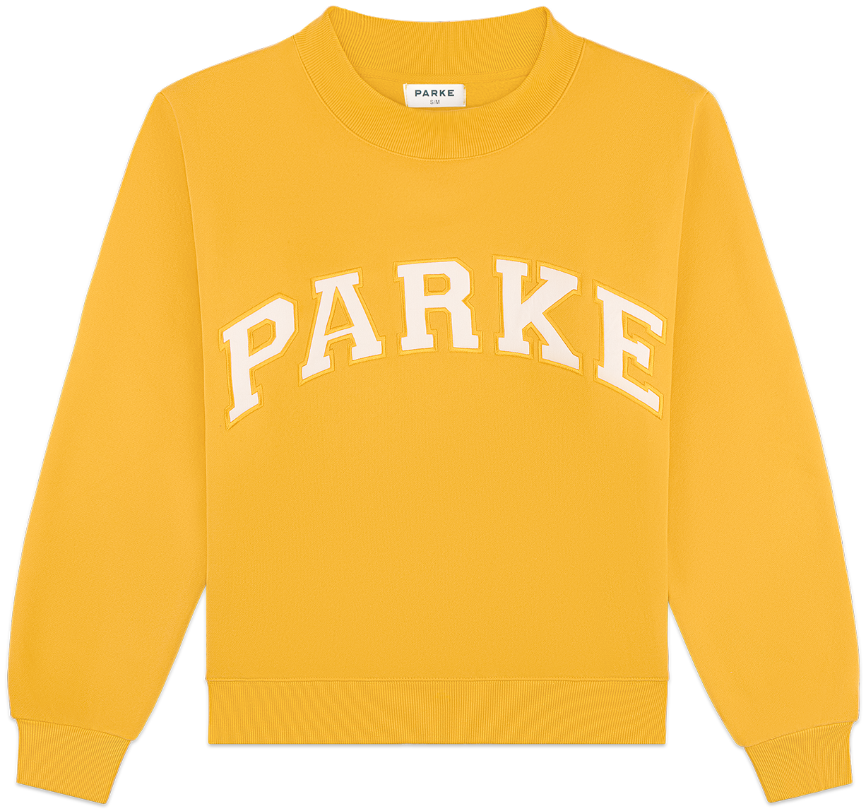 Parke Yellow Mockneck Sweatshirts Designer Women Pure Cotton Sweaters PARKE Comfy Embroideried Hoodies Fashion Jumpers-image-938741349