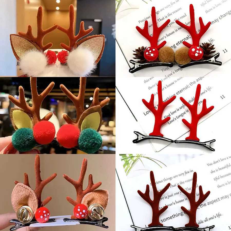 New 7 Styles Christmas Deer Antlers Hair Clip For Women Girl Lovely Hair Buckle Hairpins Children Headwear Hairgrip EconomicM251127-image-1086322577