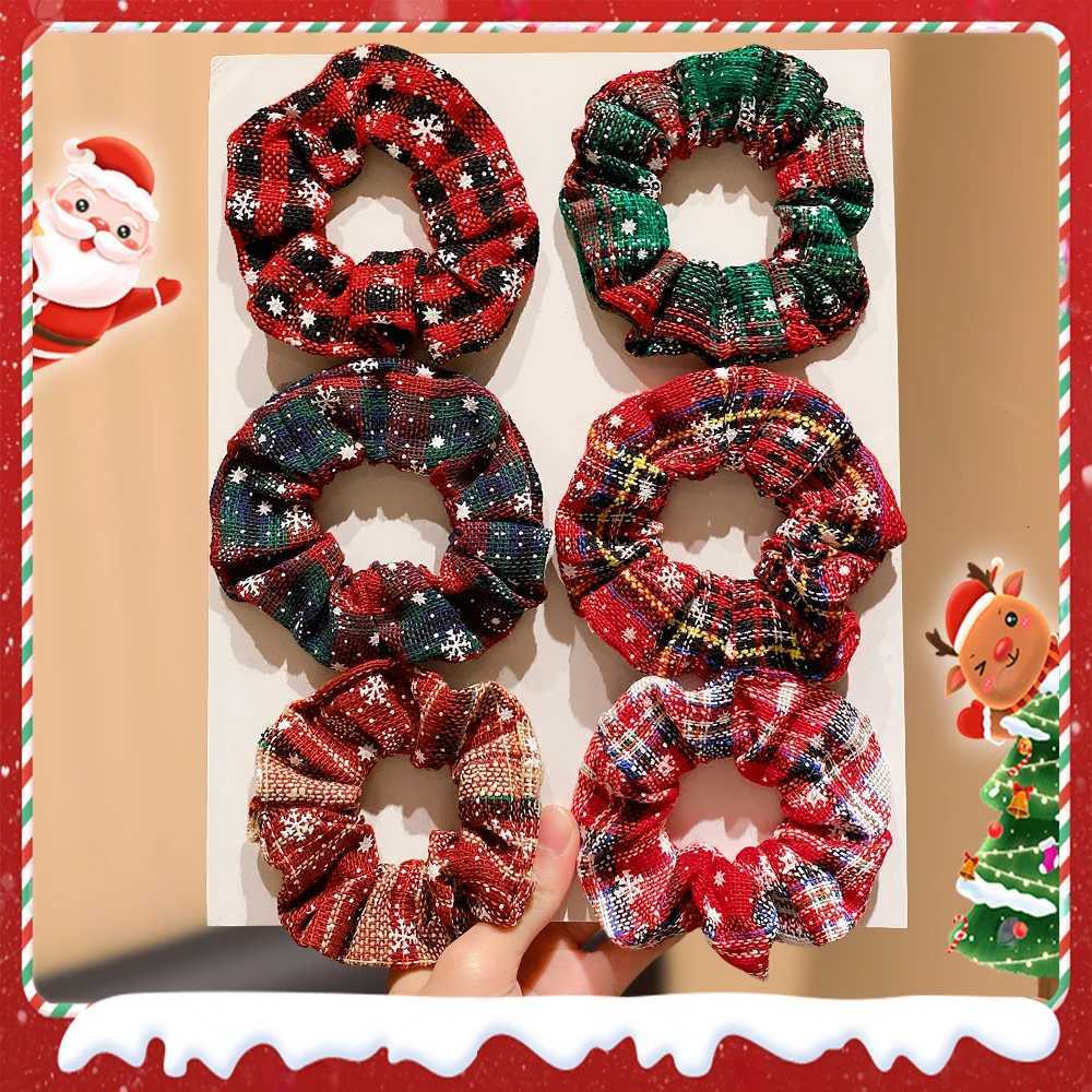 Bandes de cheveux élastiques d'hiver sur le thème de Noël pour les femmes avec des éléments de flocon de neige Attaches de cheveux de cadeau de v