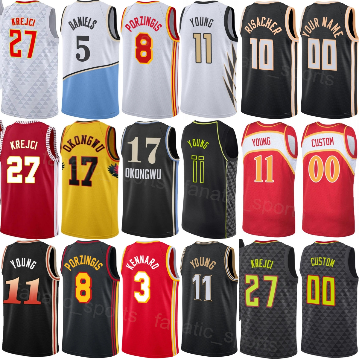 Prined 2026 Basketball City Mouhamed Gueye Jersey 18 Woman Youth Man Dyson Daniels 5 Luke Kennard 3 Asa Newell 14 Keaton Wallace 2 Caleb Houstan 33