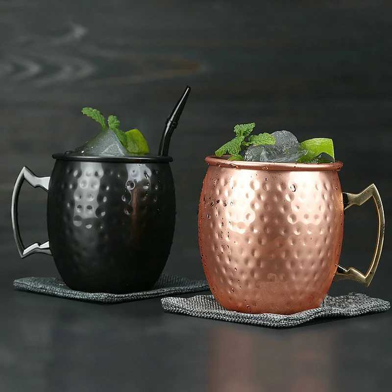 1PC 530ml Stainless Steel Moscow Mule Mug Kitchen Bar Beer Cup Coffee Mug Drinkwares Cup C251127-image-1086352587